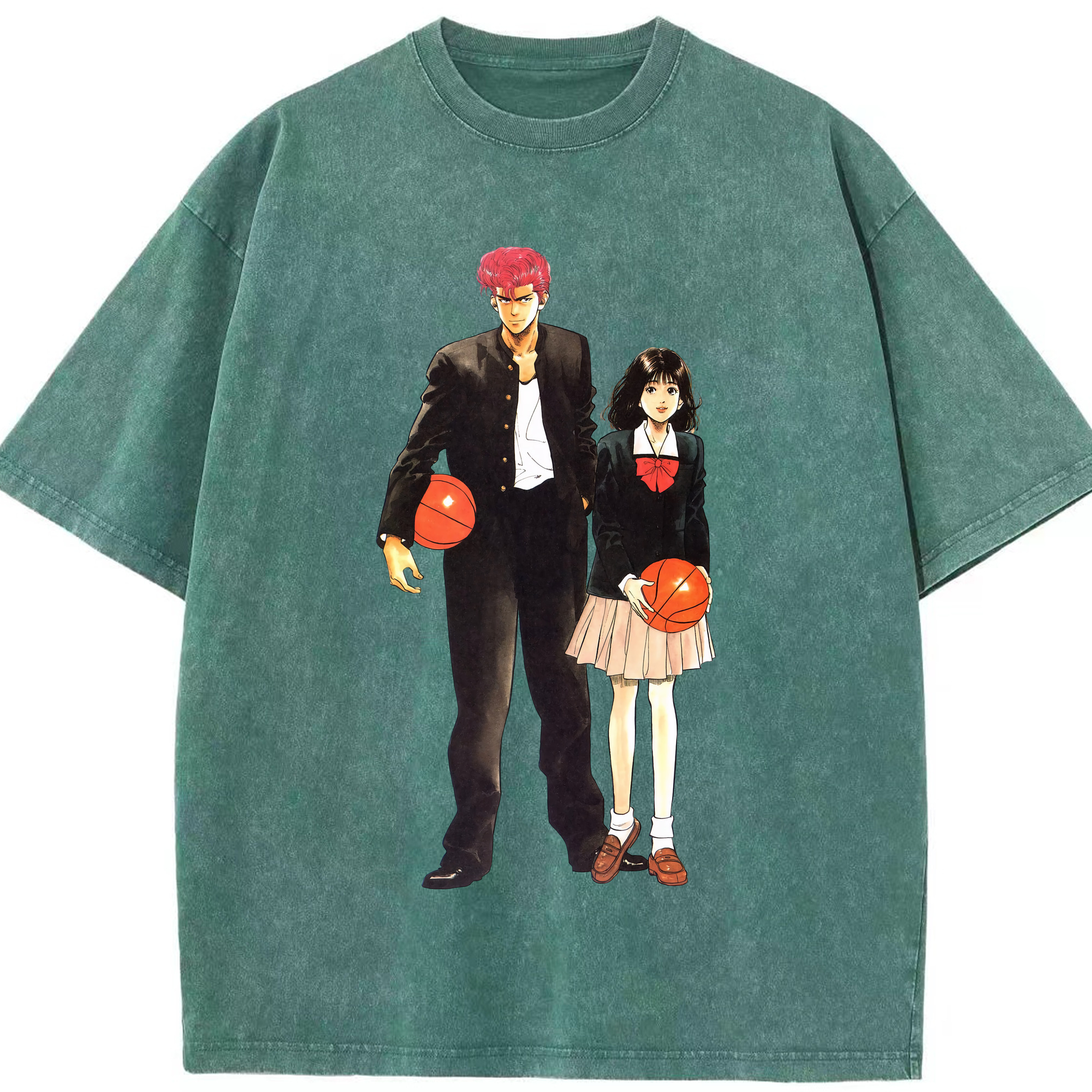 （画像用） SLAM DUNK／スラムダンク 綿100% ヴィンテージ風 半袖Tシャツ（フロントプリント）